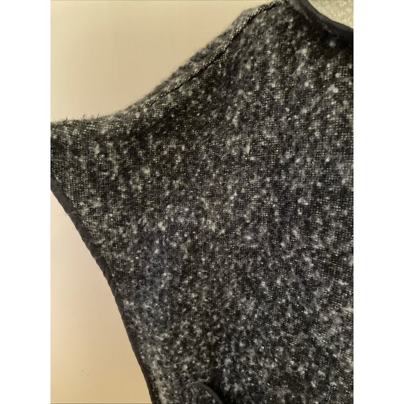 LOFT ANN TAYLOR Hooded Poncho Cape Women's XS/S Gray Open Front Boho Cozycore - Picture 3 of 9